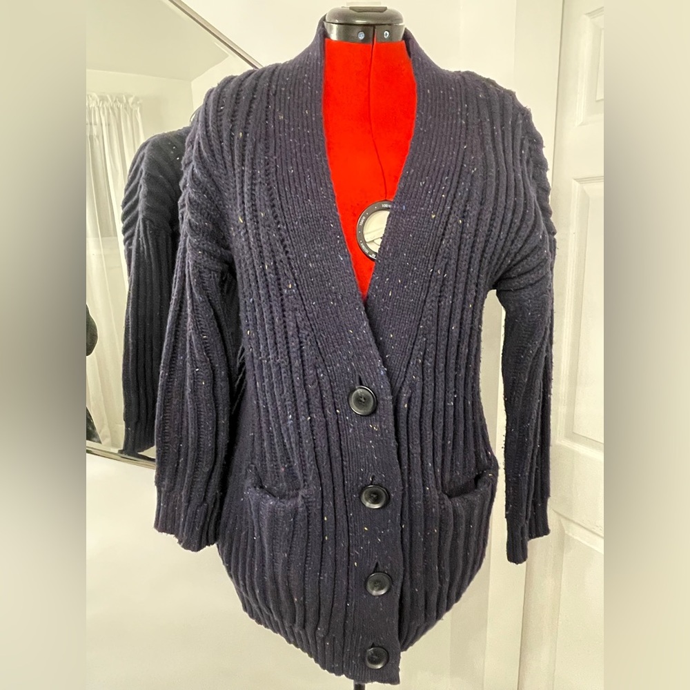 Large GAP cardigan sweater navy blue